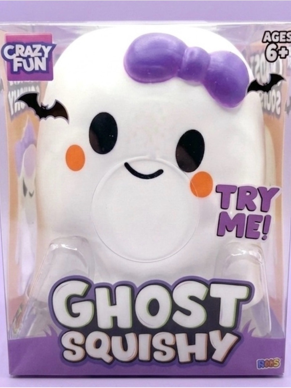 Ghost Squishy Toy with Bow: RMS Brand